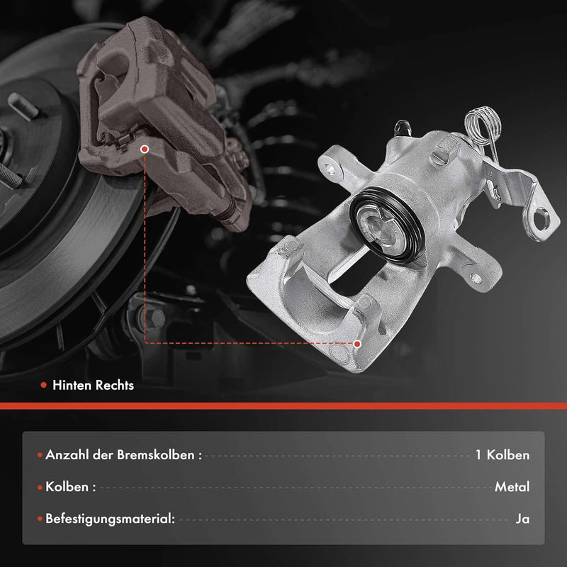 Frankberg Bremssystem Bremssattel Bremszangen Hintenachse Rechts Kompatibel mit Astra G Cabriolet 20