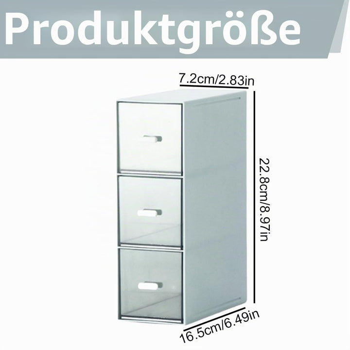 Teebox mit 3 Schubladen Tee Organizer Stapelbar Aufbewahrungsbox für Teebeutel Kaffeepads Teeaufbewa