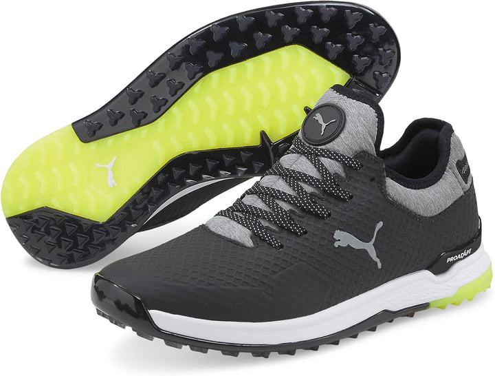 PUMA Herren Proadapt Alphacat Wide Golfschuhe 41 EU Schwarz Silber, 41 EU Schwarz Silber