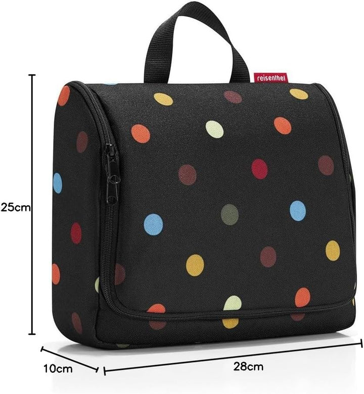 reisenthel toiletbag XL dots - praktischer Kulturbeutel mit Haken, wasserabweisendes Material, Dots