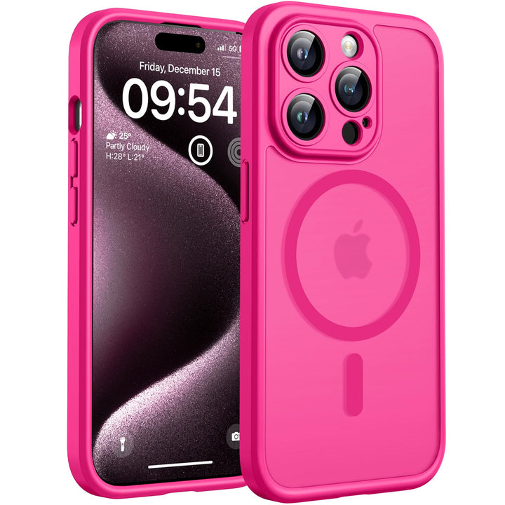 TOCOL für iPhone 15 Pro Max Hülle für Magsafe, Vollständiger Kameraschutz Stossfest Kratzfest Transl