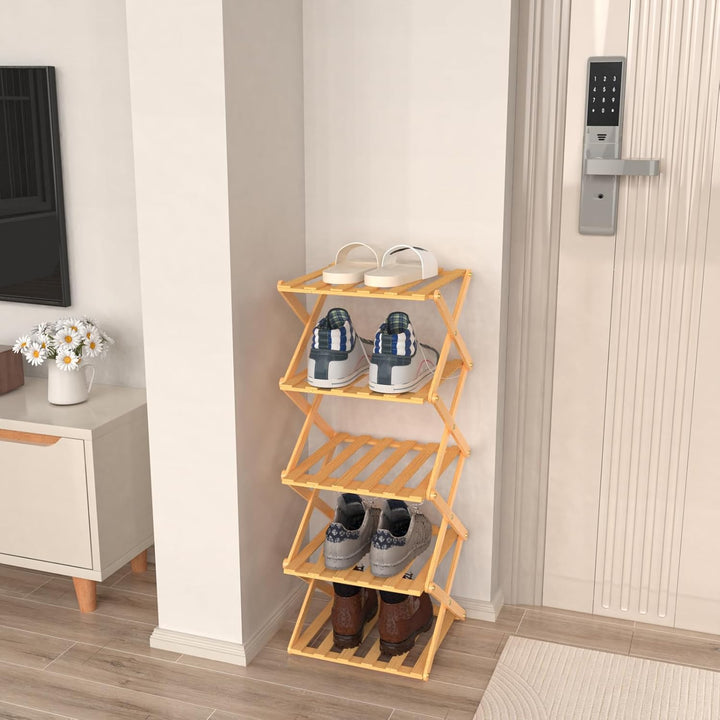 LANTUS Schmales Schuhregal, tragbar, zusammenklappbar, ohne Installation, freistehendes Schuhregal f
