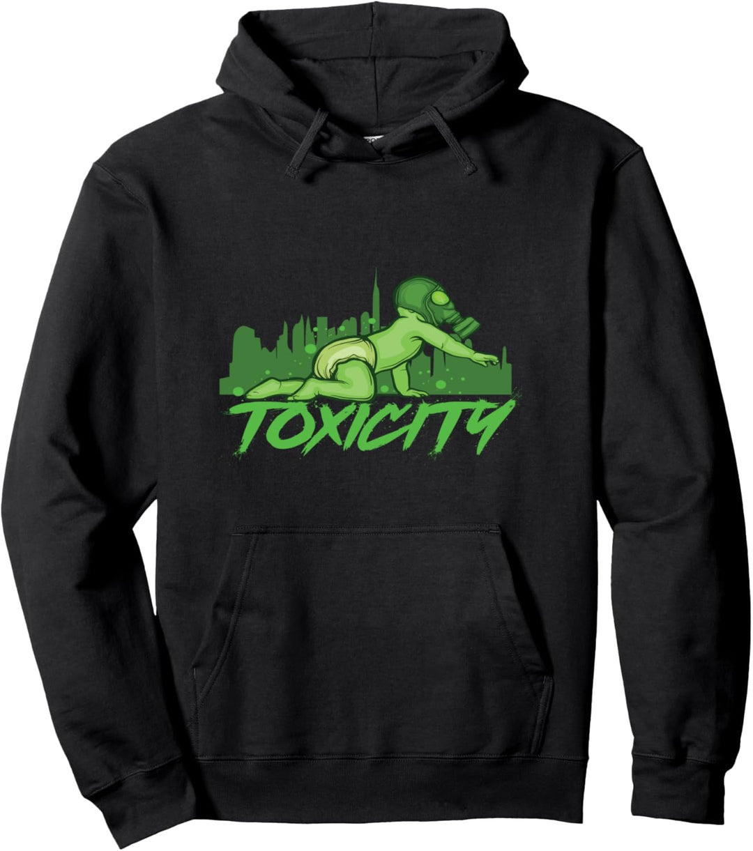 Toxizität Pastell Goth Japanische Anime Gasmaske Pullover Hoodie