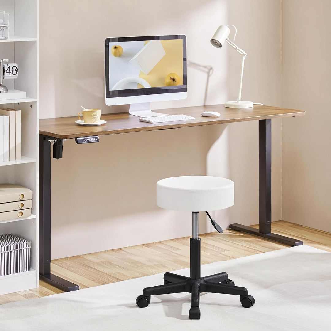 Yaheetech Rollhocker höhenverstellbar,Arbeitshocker Bürohocker 360° drehbar mit Rollen,Hocker Drehho