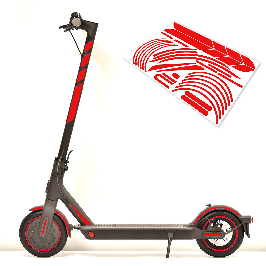Aufkleber-Set (30-teilig) Sticker-Set auf 35x24cm Bogen geeignet für Xiaomi Mi Scooter 1S Pro 2 E-Sc