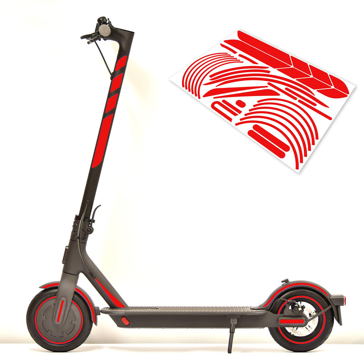 Aufkleber-Set (30-teilig) Sticker-Set auf 35x24cm Bogen geeignet für Xiaomi Mi Scooter 1S Pro 2 E-Sc