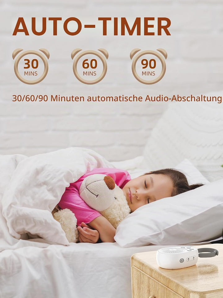 TakTark Weisses Rauschen Baby Tragbar mit Akku für Kinder &amp; Erwachsene, White Noise Machine Baby mit