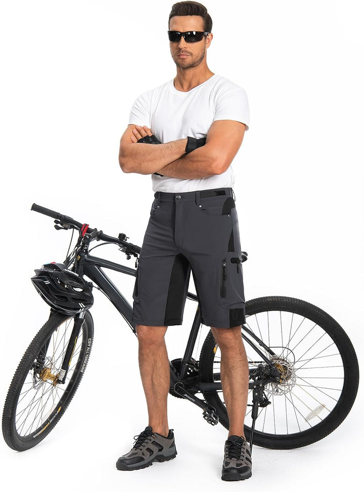 Hiauspor Kurze Hosen Herren, Leichte Wanderhose Atmungsaktiv Schnelltrocknen Cargo Bermuda Shorts El