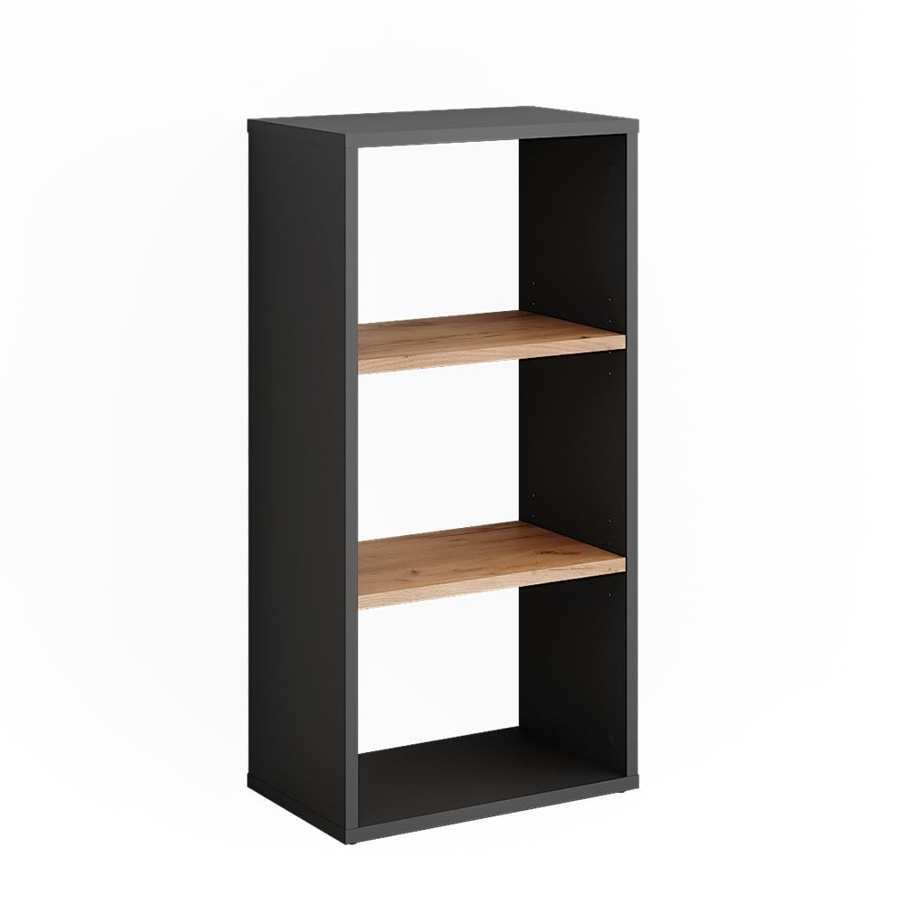 Vicco Standregal Orlando, Anthrazit/Goldkraft Eiche, 40 x 80.1 cm, mit verstellbaren Einlegeböden zu