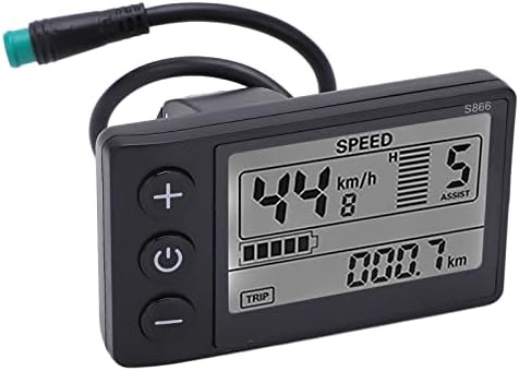 Elektrofahrrad LCD Display Meter S866 24V 36V Bedienfeld mit Wasserdichtem Stecker für
