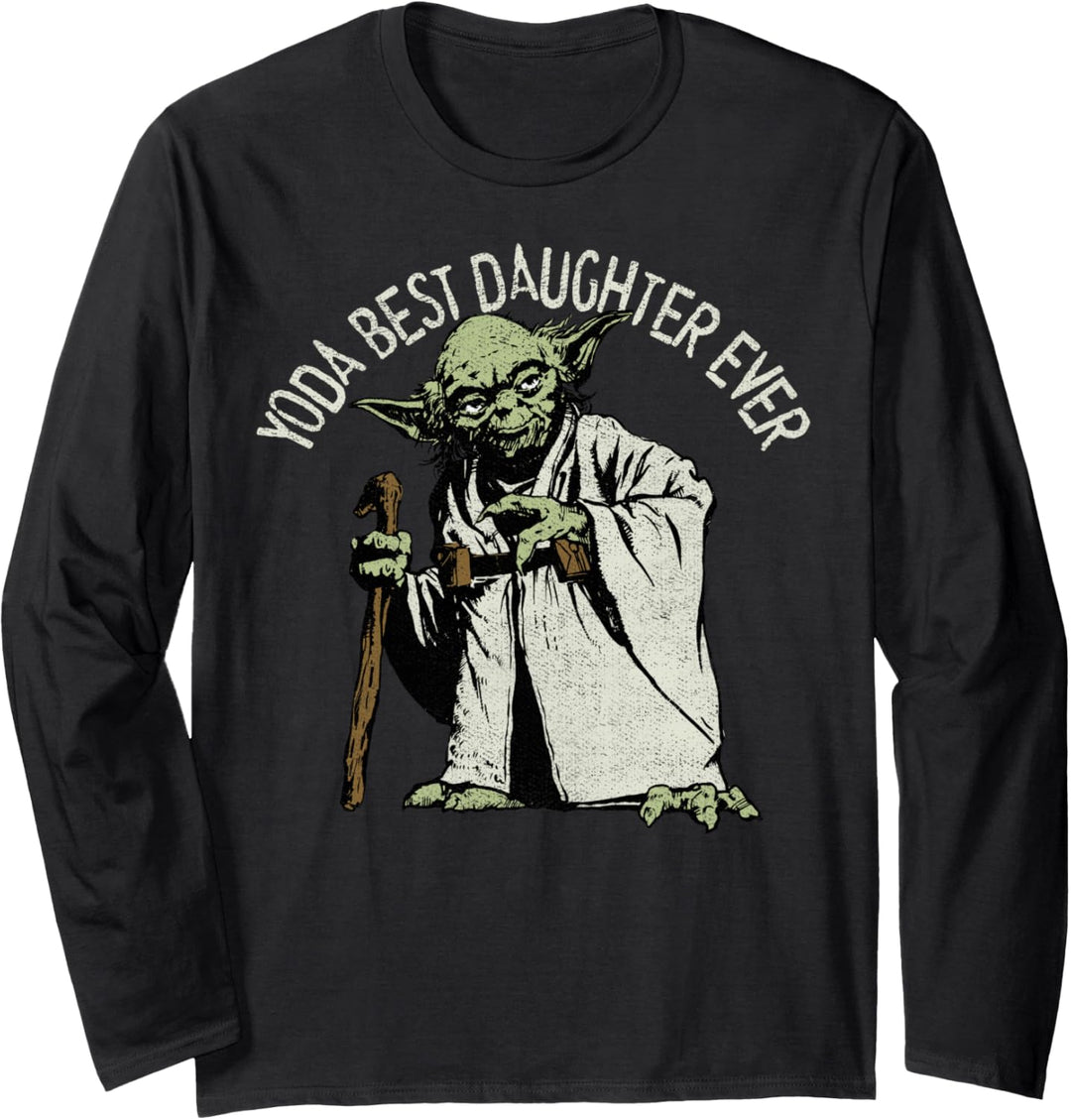 Star Wars Yoda Best Daughter Ever Portrait Langarmshirt