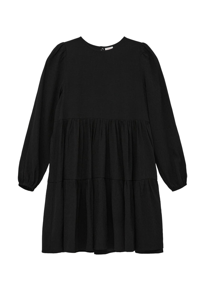 s.Oliver Mädchen Volant Kleid 146 Schwarz, 146 Schwarz