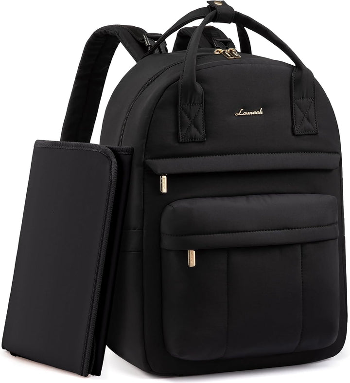 LOVEVOOK Wickelrucksack Baby Wickeltasche Rucksack mit Wickelunterlage Lässig Diaper Bag mit Kinderw