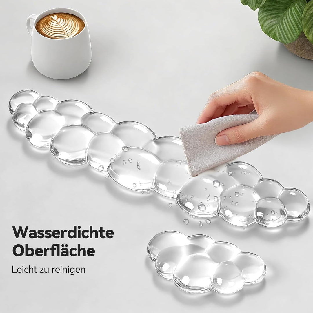 TECKNET Wolke Handballenauflage Tastatur, Ergonomisches, Gel-Füller & Weich und Bequem, Gegen Müdigk