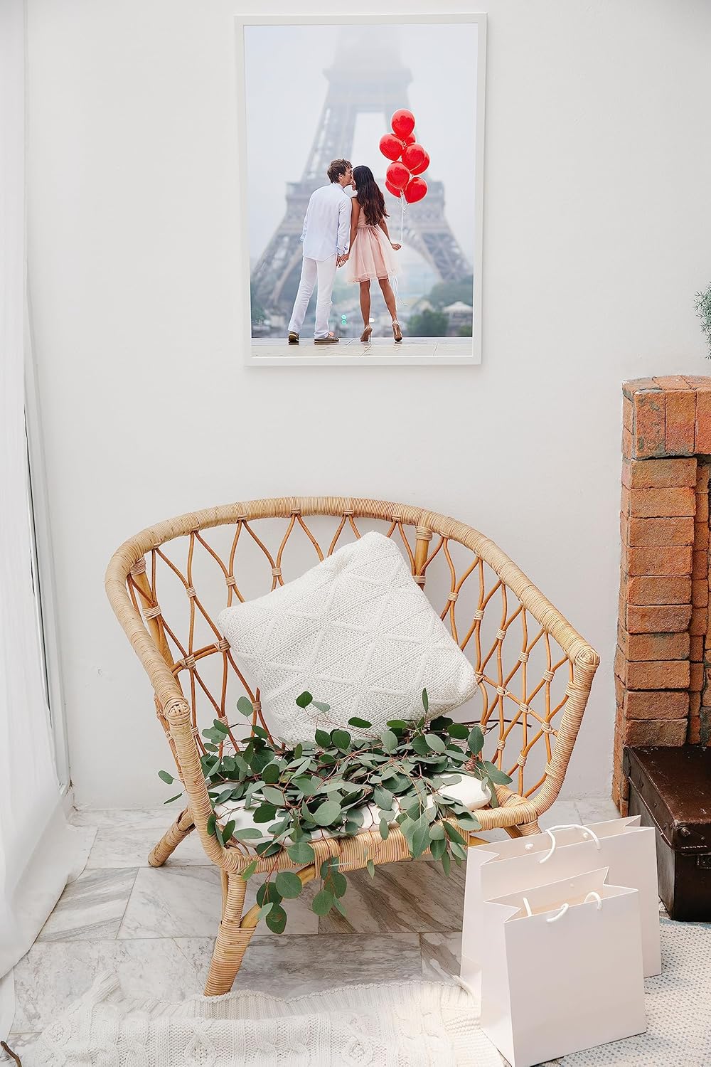 CABBEL Bilderrahmen 1er Set 60x80 MDF Holz-Rahmen mit bruchsicherem Acrylglas in Weiss 60x80 cm / 1x