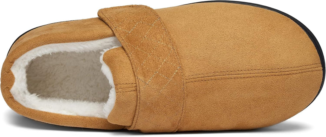Mishansha Herren Winter Warme Hausschuhe Memory Foam Plüsch Pantoffeln,Gr.39-48 Gebrannte Umbra 39 E