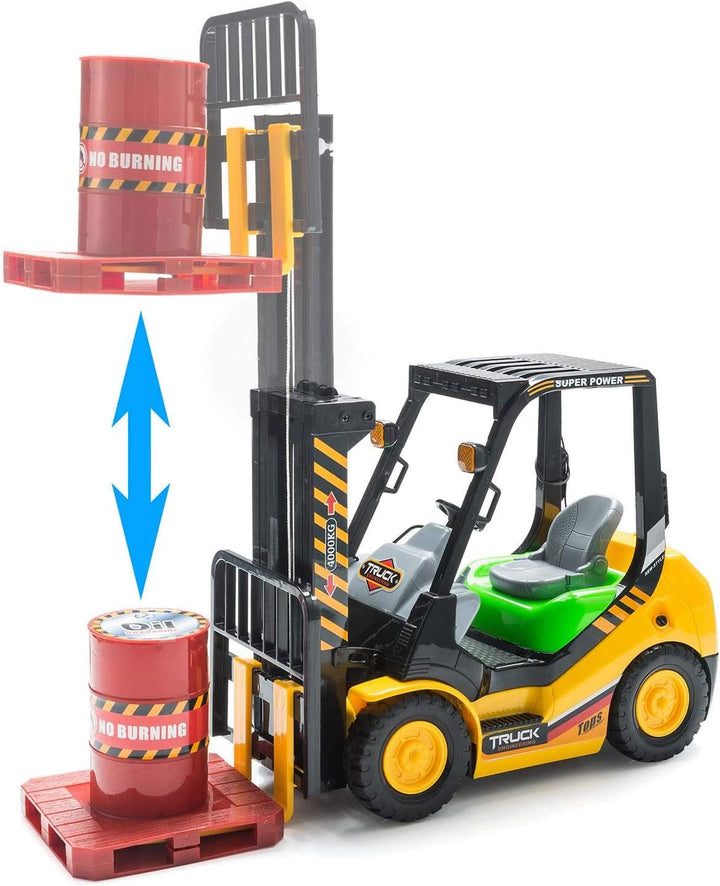 GOODS+GADGETS Ferngesteuerter RC Gabelstapler 1:10 R/C Modellbau Stapler Hoch-Hubwagen Funk Spielzeu