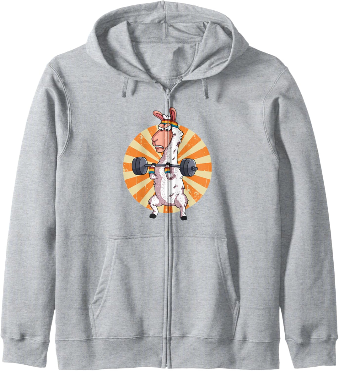 Gewichtheben Lama Alpaka Gym Training Workout Geschenk Kapuzenjacke