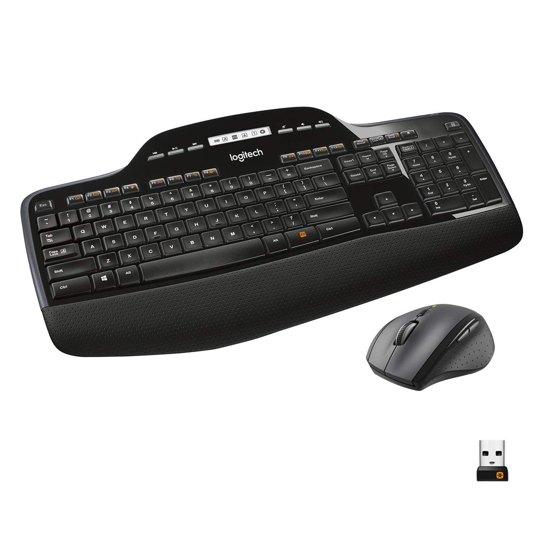 Logitech MK710 Kabelloses Tastatur-Maus-Set, 2.4 GHz Verbindung via Unifying USB-Empfänger, 3-Jahre