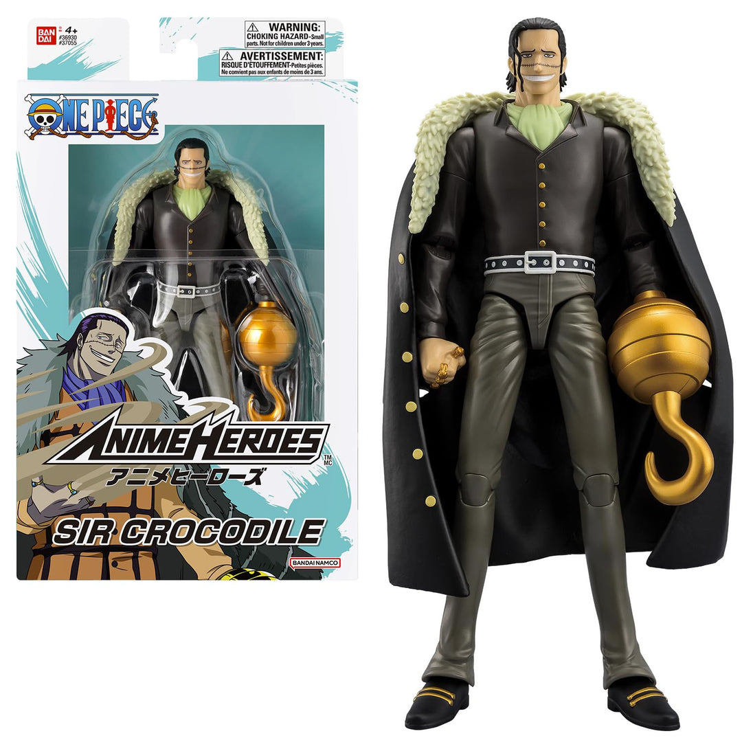 BANDAI – Anime Heroes – One Piece – Anime Heroes Figur 17 cm – Crocodile – Offizielle One Piece Lize