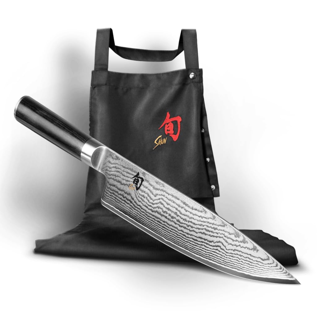 Kai Europe Shun Classic Dreambox DM-W23, 20 cm Shun Kochmesser DM-0706 + originale Kochschürze, 1200