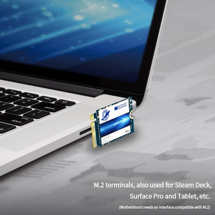 Dogfish SSD M.2 2230 NVMe PCIe 4.0 512GB 3D TLC NAND Gaming Internal Solid State Drive Kompatibel mi