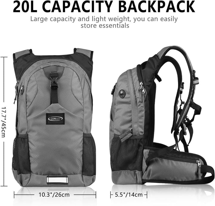 Lunidry Trinkrucksack Fahrradrucksack mit Trinkblase 2L Wasserdicht Sportrucksack, 20L Hydration Ruc