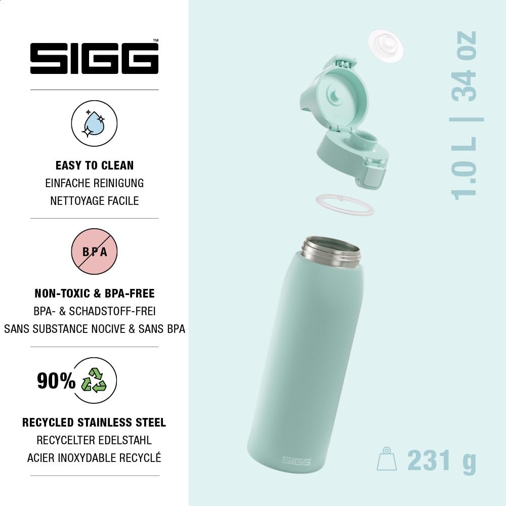 Sigg - Edelstahl Trinkflasche - Shield ONE - Für Kohlensäurehaltige Getränke Geeignet - Auslaufsiche