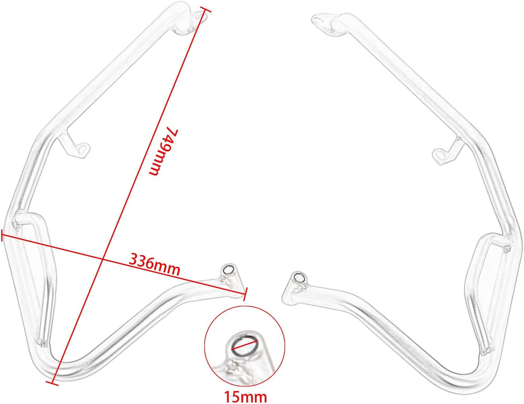 Lorababer Oberer unterer Motorschutzbügel für Motorräder, kompatibel mit XADV X-ADV 750 XADV750 X-AD