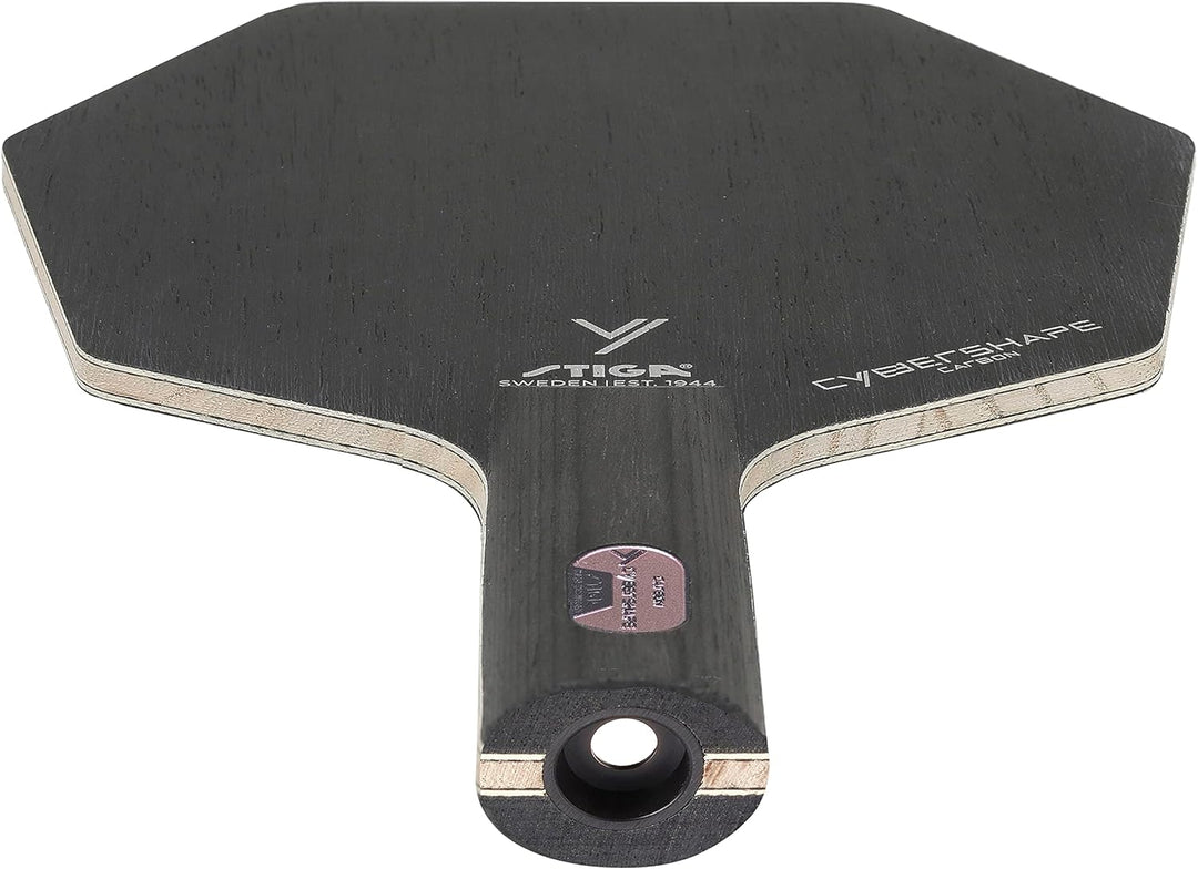 Stiga Tischtennisholz Cybershape Carbon mit CWT Custom Weight Technology Gerade, Gerade