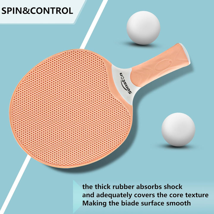 Tischtennisschläger Set, professionelle Tischtennisschläger mit 3 Bällen, Ping Pong Paddel Set aus G