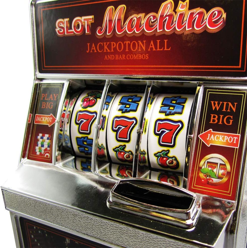 Monsterzeug Slot Machine Spardose - Einarmiger Bandit Spielautomat mit Sound und Licht, Kreative Ver