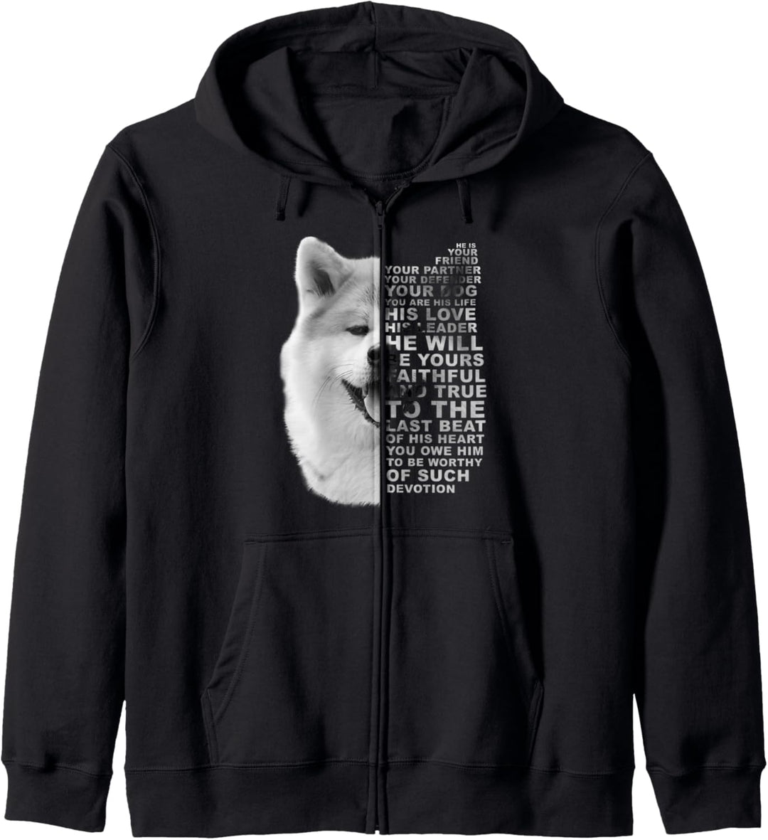 He Is Your Friend Your Partner Your Dog Akita Inu Fuchs Hund Kapuzenjacke