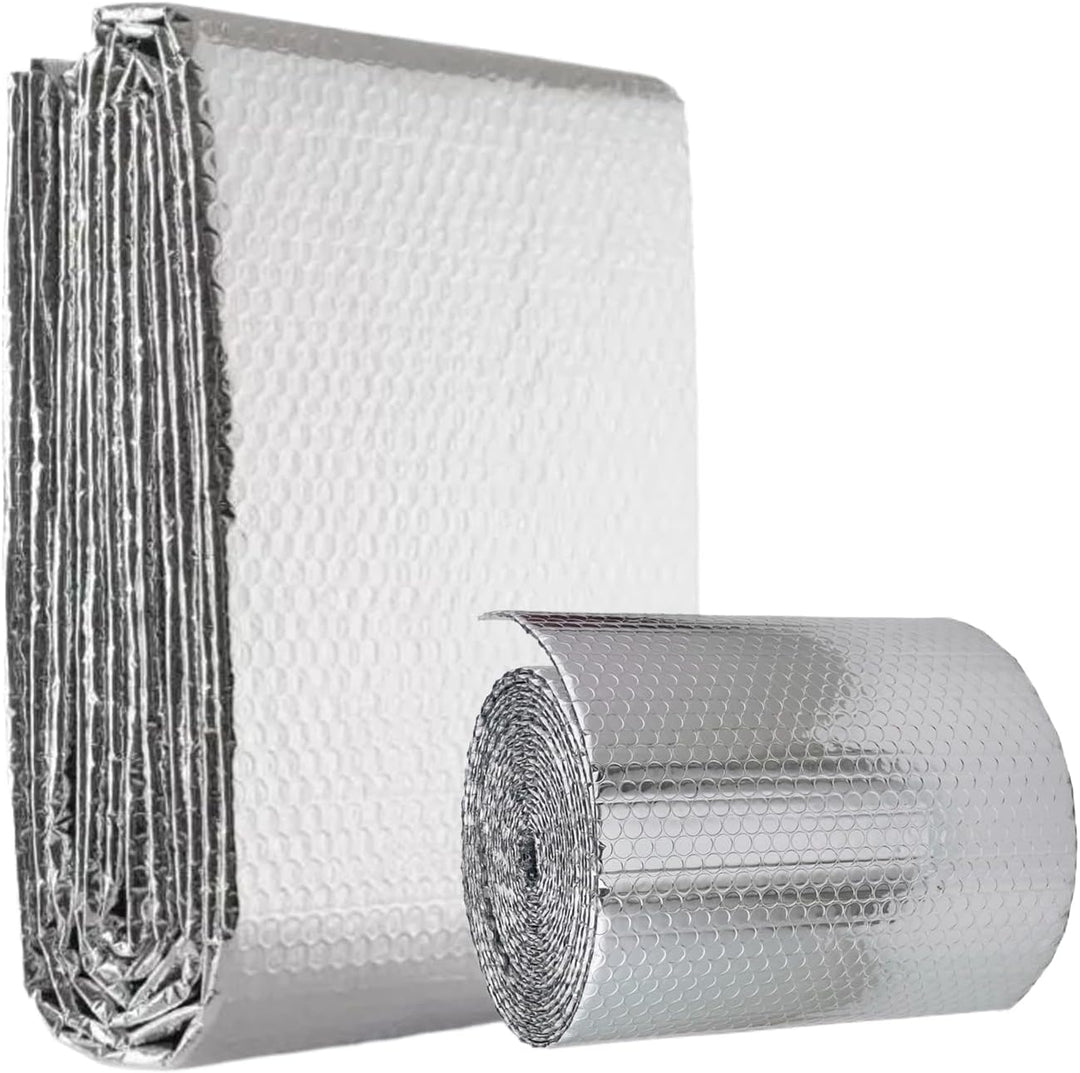 Heat Reflective Foil Insulation - 16 Ft x 24 Inch Thermal Vapor Barrier with Double-Sided Aluminum F