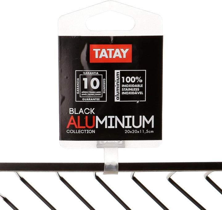 TATAY Duschkorb Ohne Bohren Eckig | Mit Befestigungssystem (Quick Fix) | Belastbar bis 5 kg | 100% R