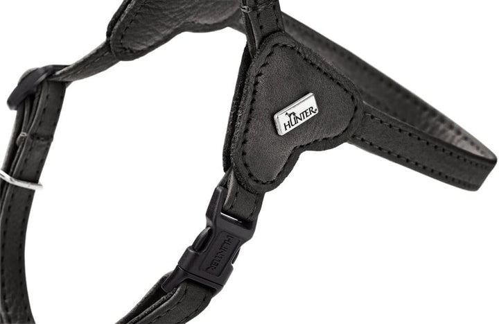 Hunter Hundegeschirr SOHO MINI, Farbe: schwarz, Rindsleder, weich & geschmeidig, fellschonend, leich