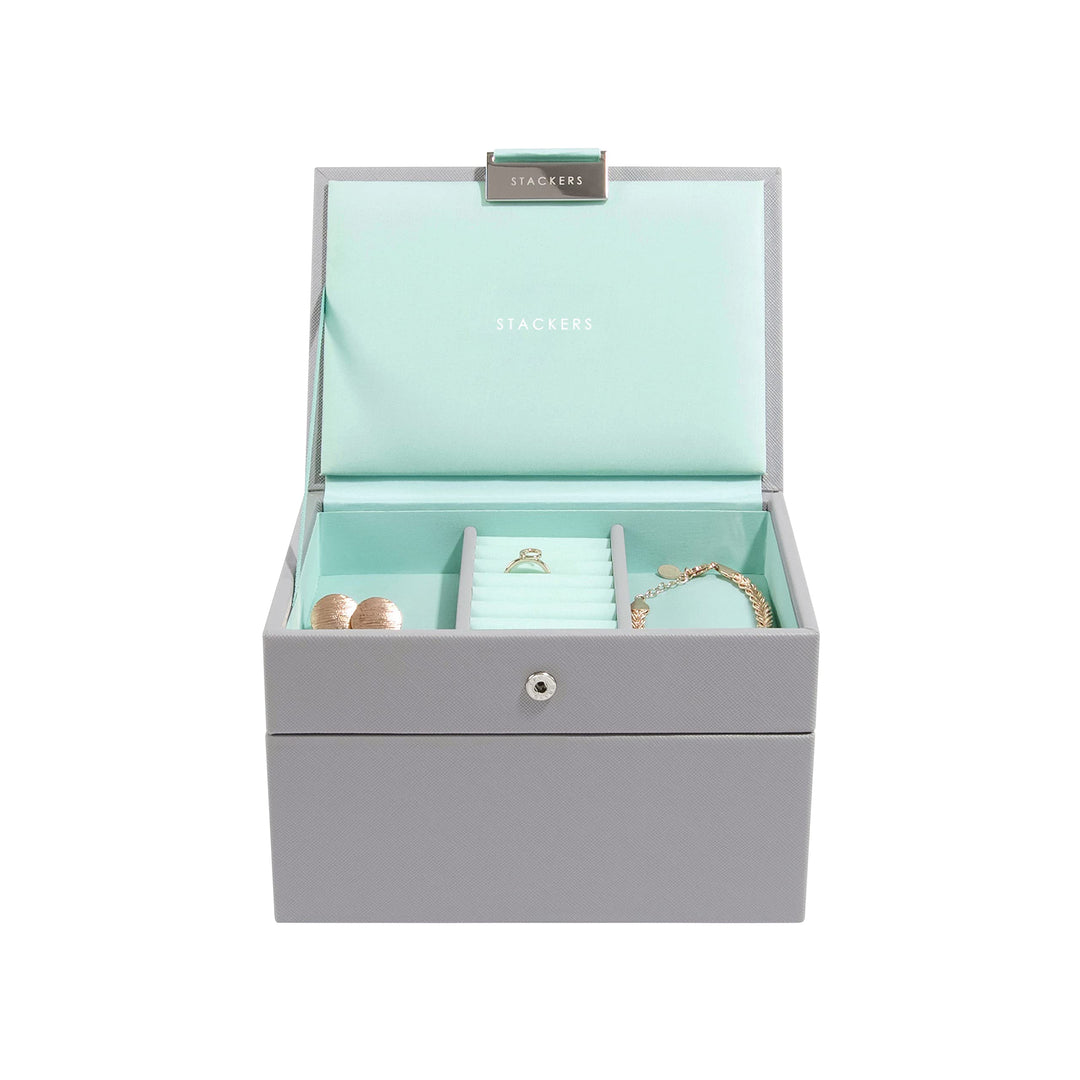 Stackers Grau Mint Mini Schmuckschatulle