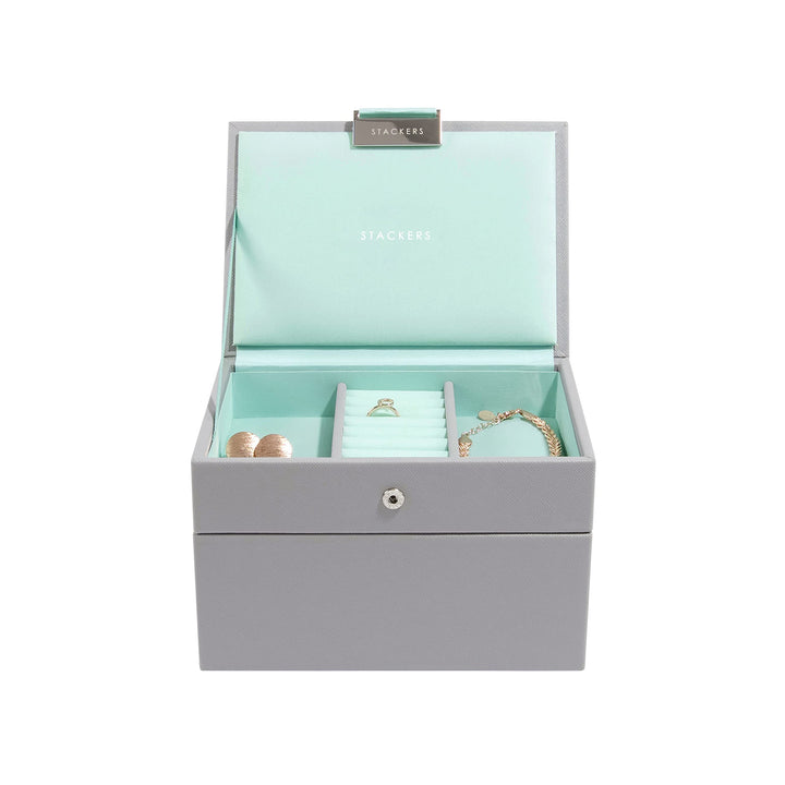 Stackers Grau Mint Mini Schmuckschatulle