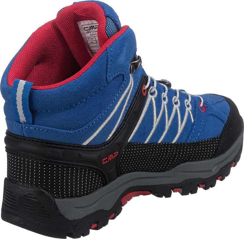 CMP Unisex Kinder Kids Rigel Mid Shoe Wp Trekking-& Wanderstiefel 28 EU Cobalto Stone Fire, 28 EU Co