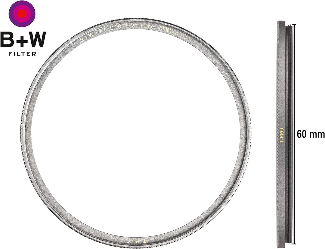 B&amp;W 010 UV-Haze- und Schutz-Filter (60mm, T-Pro, Titan-Finish, MRC Nano, 16x vergütet, super Slim, P