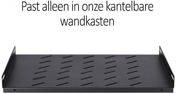 DSIT 19 Zoll Fachboden für 600mm Tiefe schwenkbare Wandschränke - 1 HE - Schwarz - Traglast 20 kg 60