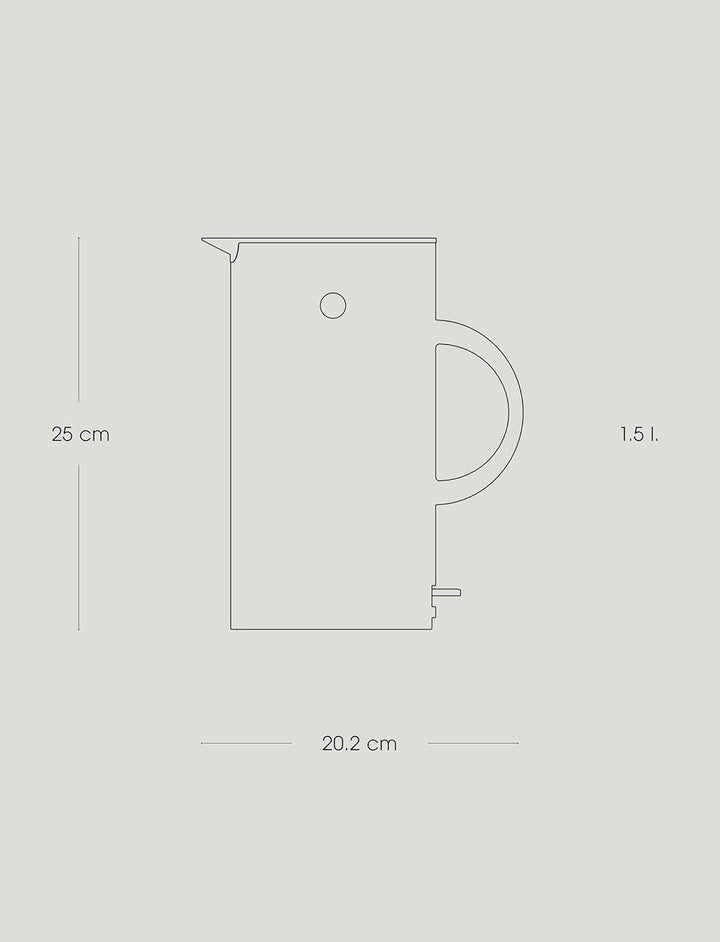 Stelton Wasserkocher EM77 - Elektrischer Kocher, Wasserkessel, Teekanne - Schnell kochend, niedriger