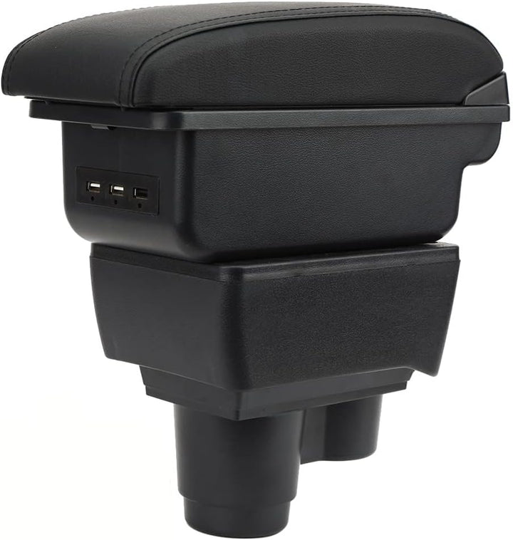 Armlehne kompatibel mit Renault Duster 2019-2023 Doppelschicht Mittelkonsole Grosse Aufbewahrungsbox