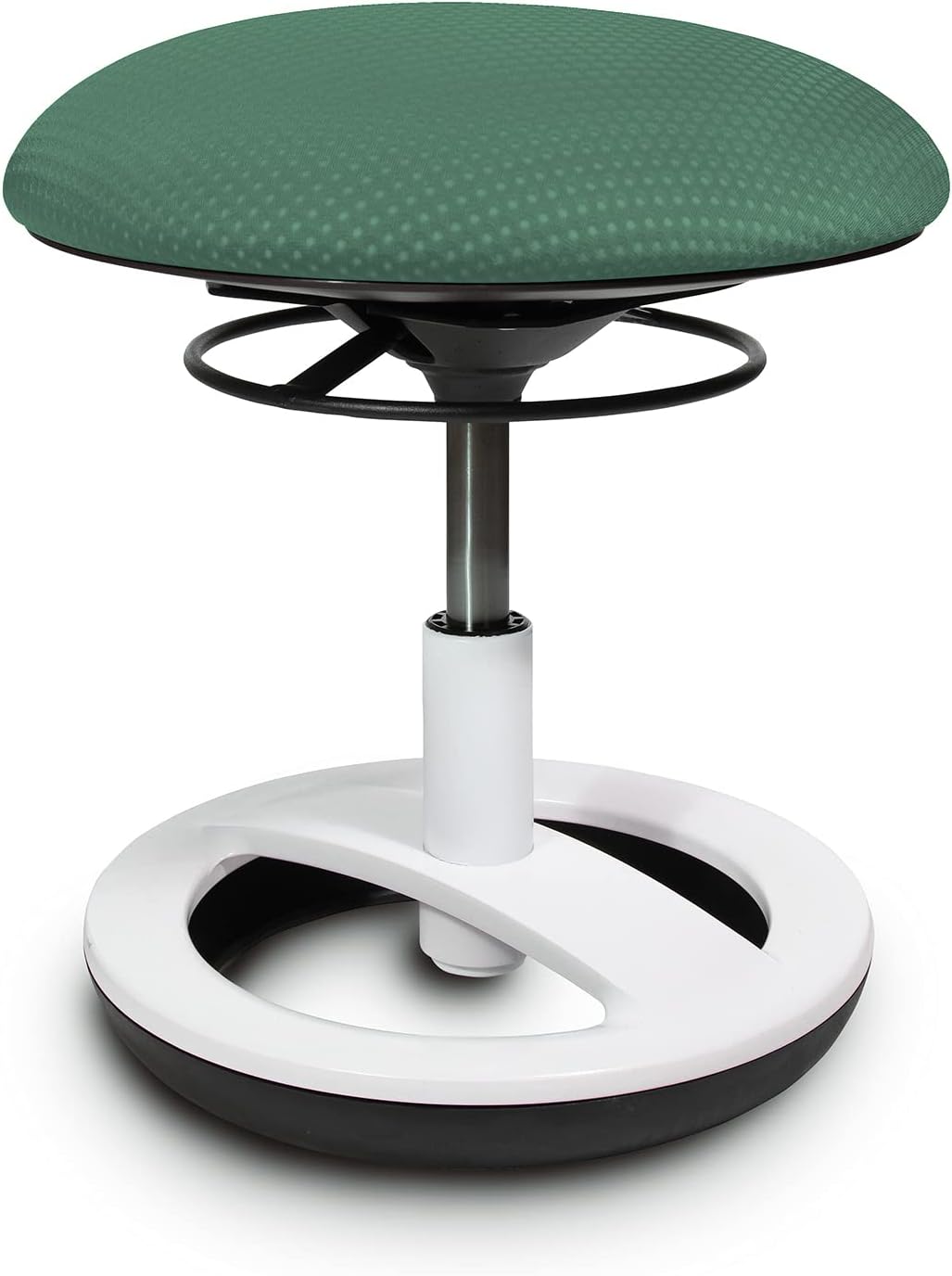 TOPSTAR Sitzhocker Sitness Bobby für Kinder, Standfussring Alu weiss lackiert, Stoff, Mintgrün, Mint