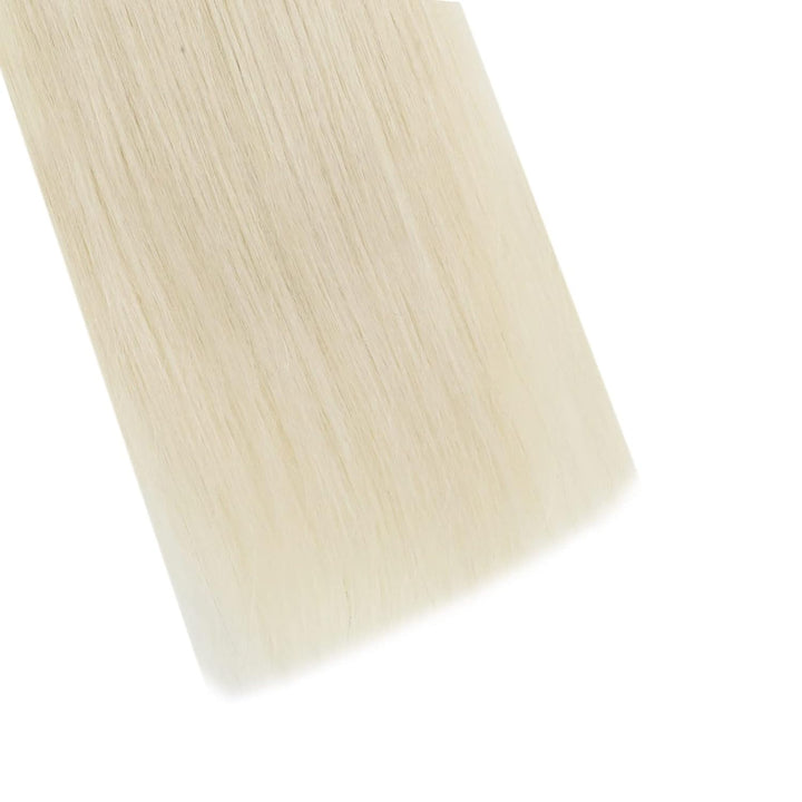 Ugeat Platinblond Extensions Echthaar Flat Bonding 60cm Keratin Bonding Echthaar Extension 50Gramm E