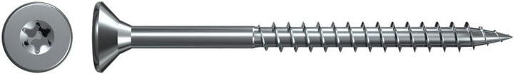 fischer Spanplattenschraube 6,0 x 200 Senkkopf blauverzinkt Teilgewinde Innenstern TX Blau Verzinkt