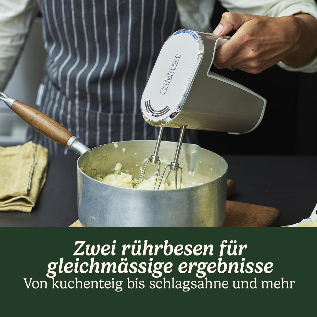 Cuisinart Kabelloser Handmixer mit Rührstäben aus Edelstahl und 5 Geschwindigkeitsstufen, 20 Minuten