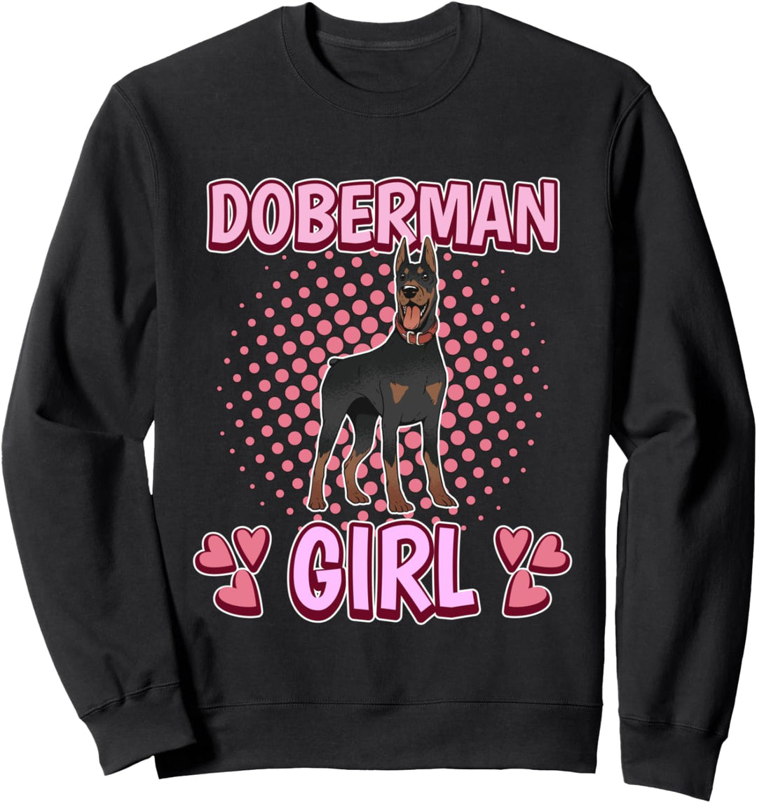 Damen Doberman Girl Mädchen Dobermann Sweatshirt