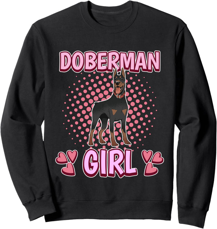 Damen Doberman Girl Mädchen Dobermann Sweatshirt