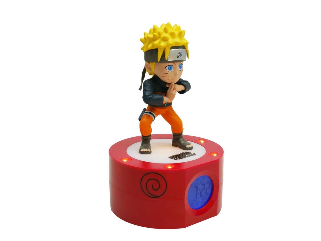 Teknofun - Naruto Shippuden Wecker - Beleuchteter Retro-Bildschirm - Digitale Anzeige - Programmierb